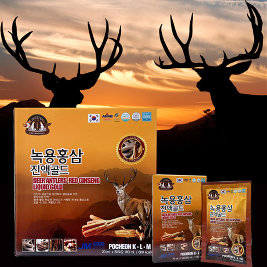 Deer Antlers Red Ginseng Liquid Gold 70ml x 5 (350ml/100kcal)