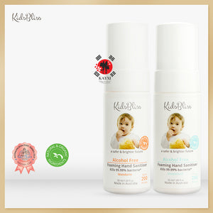 [KIDS BLISS] *A Safer & Brighter Kids Future* Foaming Hand Sanitiser Alcohol Free - Kills 99.99% Germs - UNSCENTED - 50ml (80% OFF)