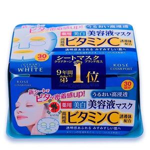 [KOSE COSMEPORT] Clear Turn White  Clear Essence Mask 30 sheets/358mls