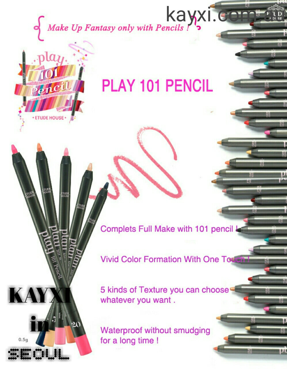 [Etude House] Play 101 Pencil 0.5g Many Colors To Choose