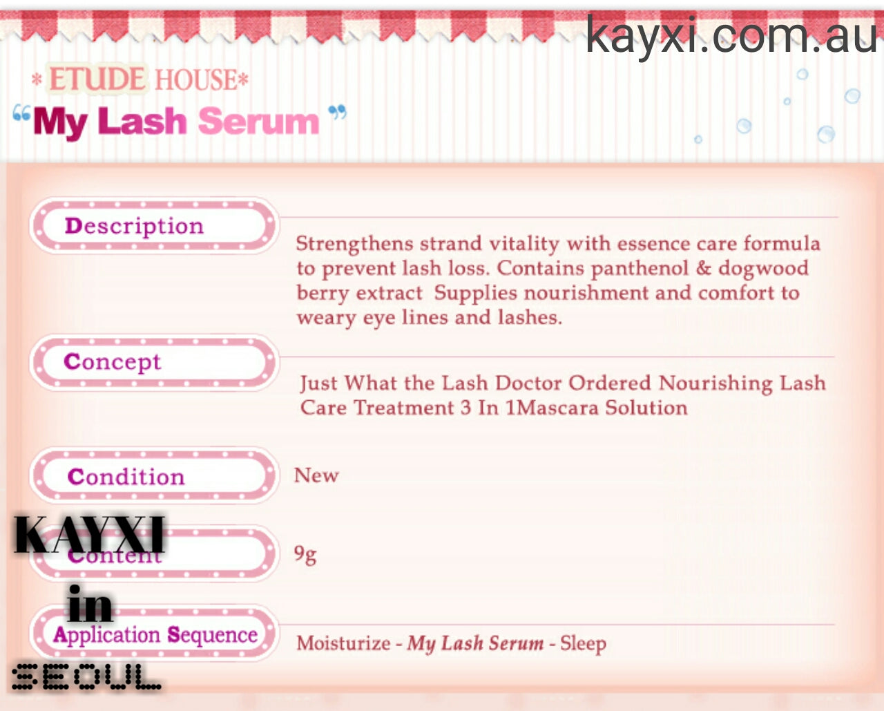 [ETUDE HOUSE] My Lash Serum 9g