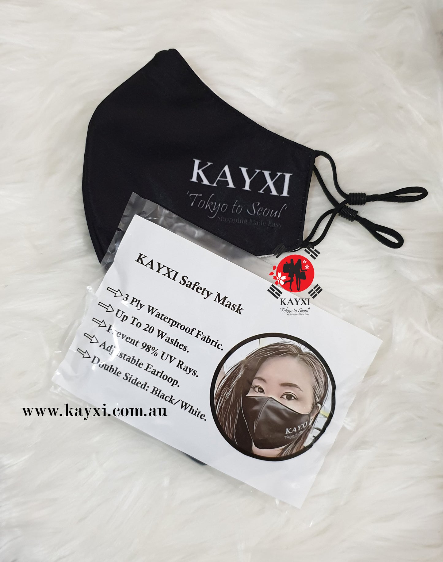 [KAYXI FROM TOKYO TO SEOUL] 3Ply Waterproof Safety Mask 1 Pack