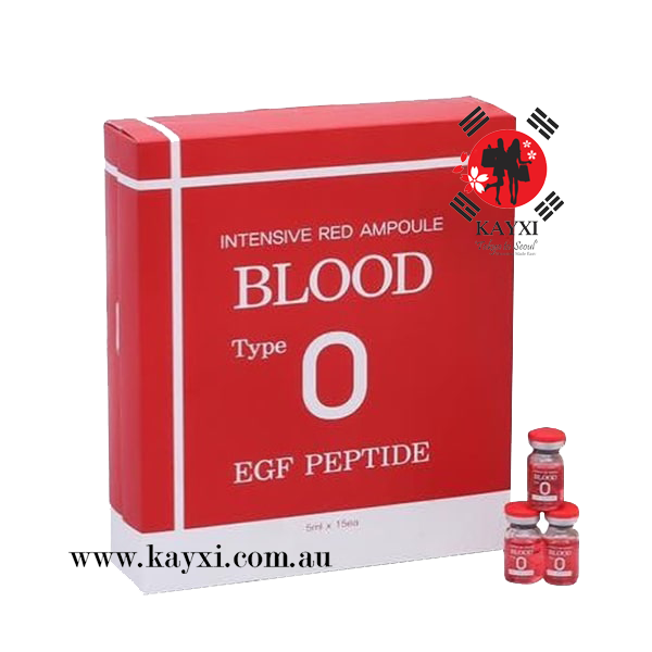 [INTENSIVE RED AMPOULE] Blood Type O EGF PEPTIDE 15 Bottles x 5ml