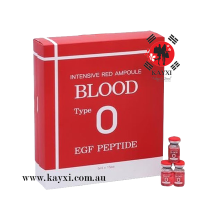 [INTENSIVE RED AMPOULE] Blood Type O EGF PEPTIDE 15 Bottles x 5ml