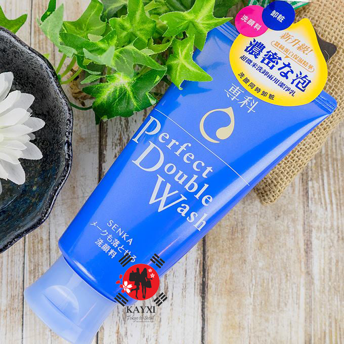[SHISEIDO] Senka Perfect Double Wash - Makeup Removing Facial Cleanser ALL in One 120g