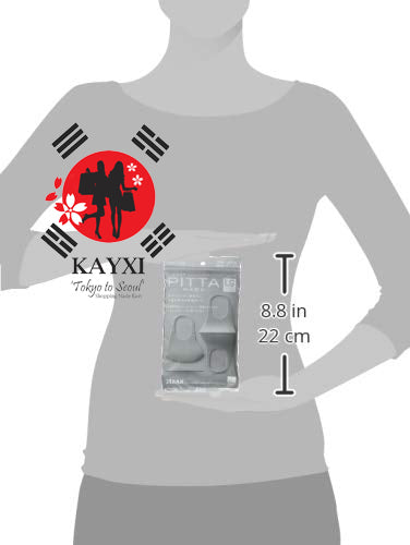 [ARAX]  Pitta Mask - Gray  Anti-Pollution Face Mask 3 pcs