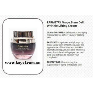 [FARM STAY] Grape Stem Cell Wrinkle Lifting Cream 50ml ***(Buy 1, GET 1 FREE)***