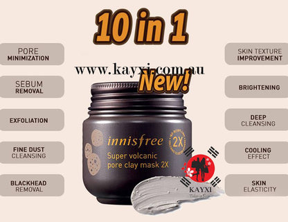 [INNISFREE] Super Volcanic Pore Clay Mask 2X 100ml