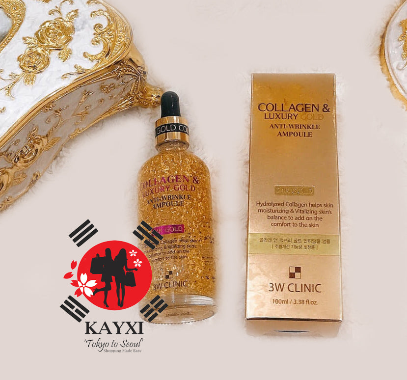 [3W CLINIC] Collagen & Luxury Gold  Anti-Wrinkle Ampoule 100ml