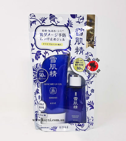 [SEKKISEI] Sun Protect Skincare UV Gel SPF50+ 90g PLUS Medicated Sekkisei Toner 24ml