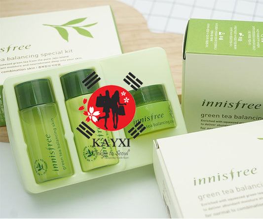 [INNISFREE] Green Tea Balancing Special Kit Mini 3 Items Kit Total 35ml