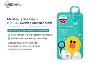 [MEDI HEAL] LINE FRIENDS P.D.F A.C Dressing Ampoule Mask 27ml (50% OFF)