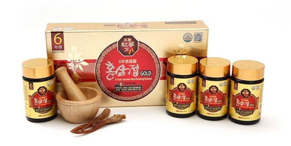 [DAEHAN RED GINSENG] 6 Years Red Ginseng Extract GOLD 1 Box of  x4 250g Jars