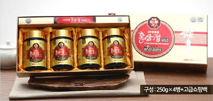 [DAEHAN RED GINSENG] 6 Years Red Ginseng Extract GOLD 1 Box of  x4 250g Jars