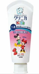 [LION] Clinica Mickey & Minnie Kids Toothpaste STRAWBERRY Flavour 60g (JP)