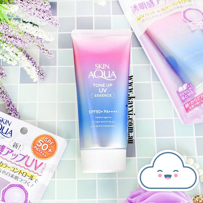 [ROHTO] Super Aqua Tone Up UV Essence (LAVENDER)  SPF50+ 80g