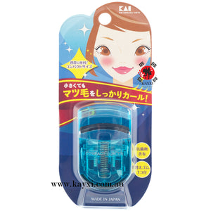 [KAI] Compact Eyelash Curler Aqua Made In Japan