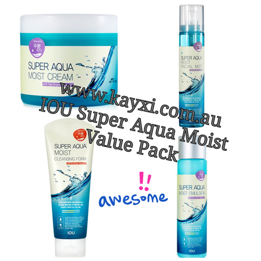 [WELCOS KWAILNARA] IOU Super Aqua Moist - 4 Items Value Pack