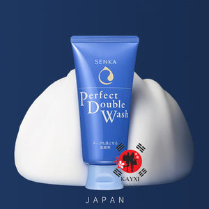 [SHISEIDO] Senka Perfect Double Wash - Makeup Removing Facial Cleanser ALL in One 120g