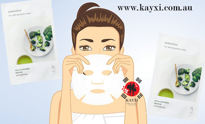 [INNISFREE] My Real Squeeze Mask - Broccoli 20ml