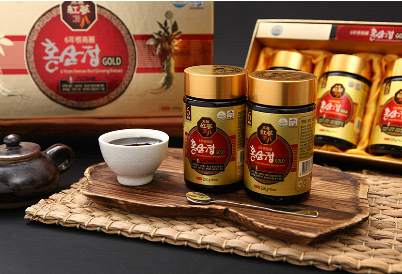 [DAEHAN RED GINSENG] 6 Years Red Ginseng Extract GOLD 1 Box of  x4 250g Jars