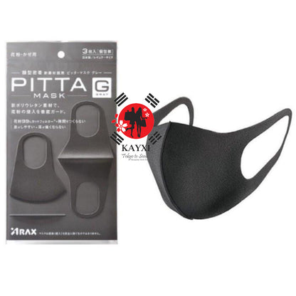 [ARAX]  Pitta Mask - Gray  Anti-Pollution Face Mask 3 pcs