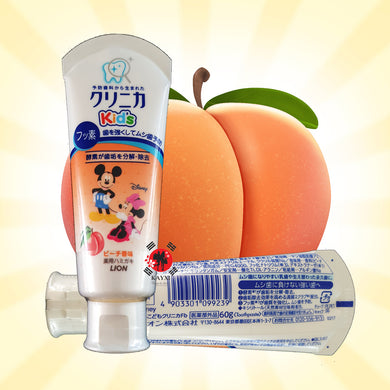 [LION] Clinica Mickey & Minnie Kids Toothpaste Peach Flavour 60g