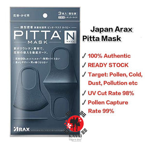 [ARAX] Pitta Mask – Navy Anti-Pollution Face Mask 3 pcs