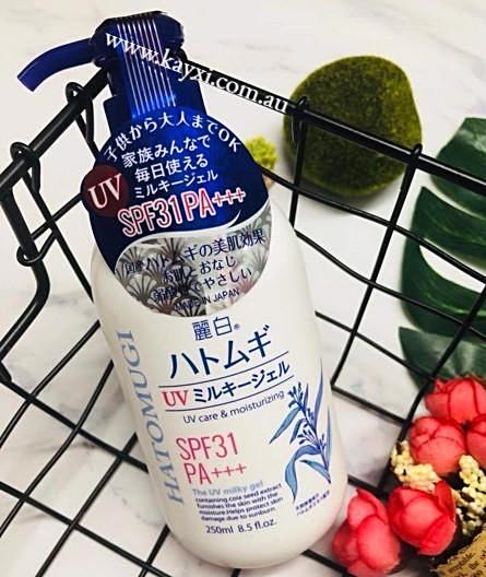[KUMANO COSME]  Hatomugi UV Care Moisturising Gel SPF31 PA +++ 250ml