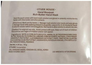 [ETUDE HOUSE] Hand Bouquet Rich Butter Hand Mask - 1 Pair