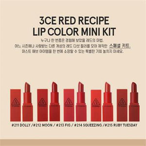 [STYLENANDA] 3CE RED Recipe Matte Lipstick Lip Color Mini Kit SET (5 Colors)