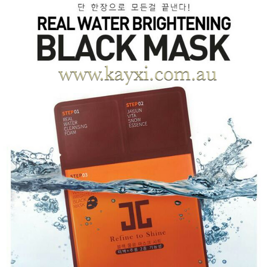 [JAYJUN] Real Water Brightening Black Mask - 3 Steps Process