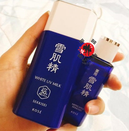 [KOSE] Sekkisei White UV Milk SPF50 PA++++ 60g & Medicated Sekkisei Lotion 24ml