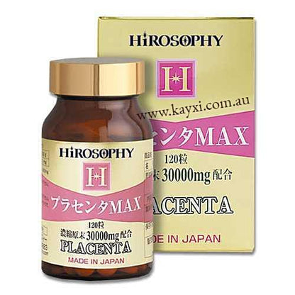 [HiROSOPHY] Hiro Sophie Placenta MAX 30000mg - 120 Tablets (50% OFF)