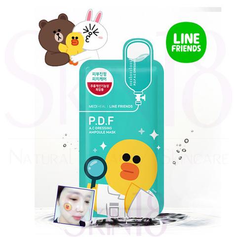 [MEDI HEAL] LINE FRIENDS P.D.F A.C Dressing Ampoule Mask 27ml (50% OFF)