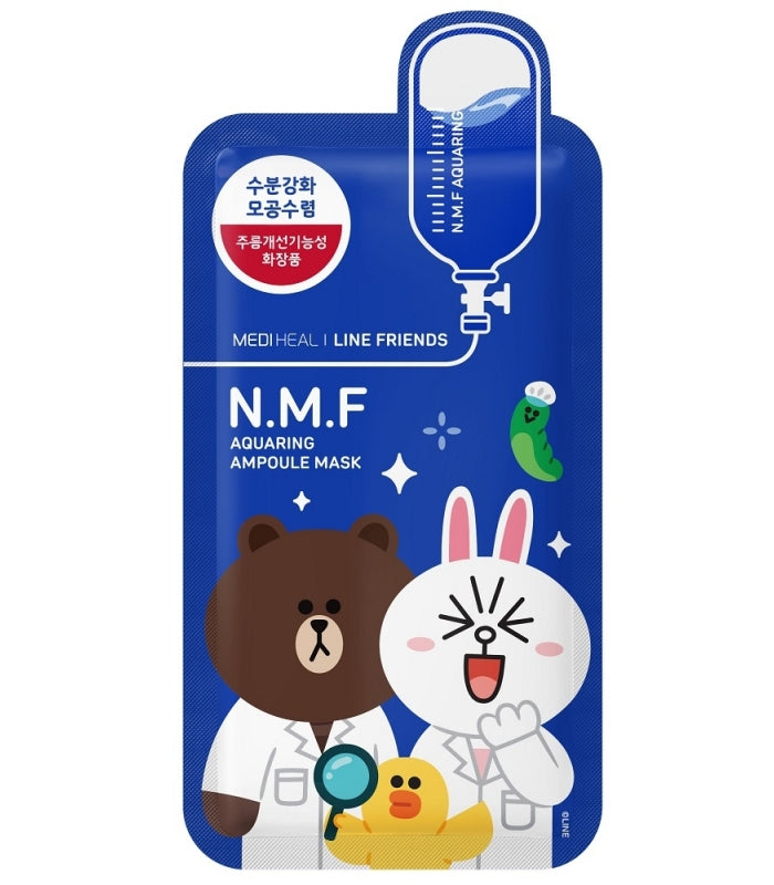 [MEDI HEAL] LINE FRIENDS N.M.F Aquaring Ampoule Mask 27ml (40% OFF)