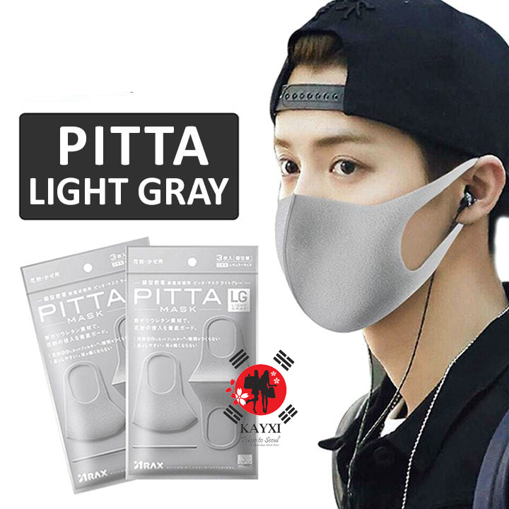 [ARAX] Pitta Mask – Light Gray Anti-Pollution Face Mask 3 pcs