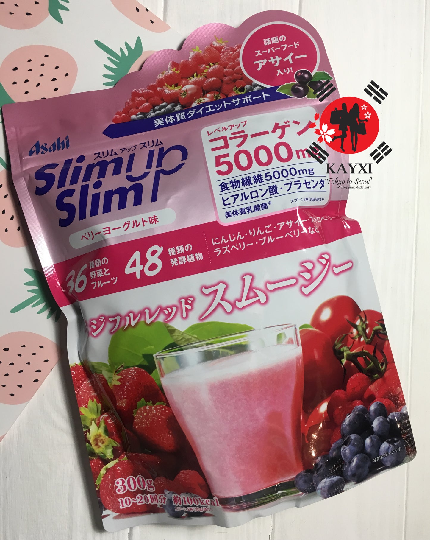 [ASAHI] Slim Up Slim Meal Replacement MIX BERRIES + 5000mg Collagen 300g