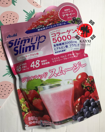 [ASAHI] Slim Up Slim Meal Replacement MIX BERRIES + 5000mg Collagen 300g