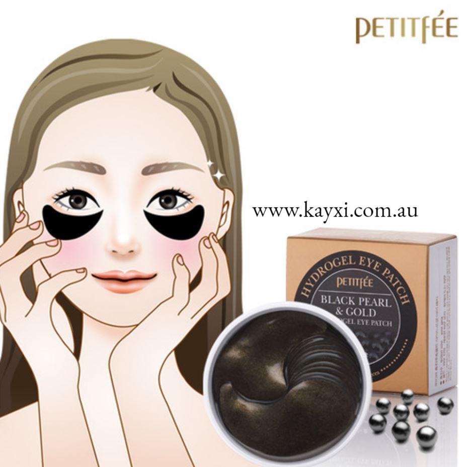 [PETITFEE] Black Pearl & Gold Eye Patch 60pcs