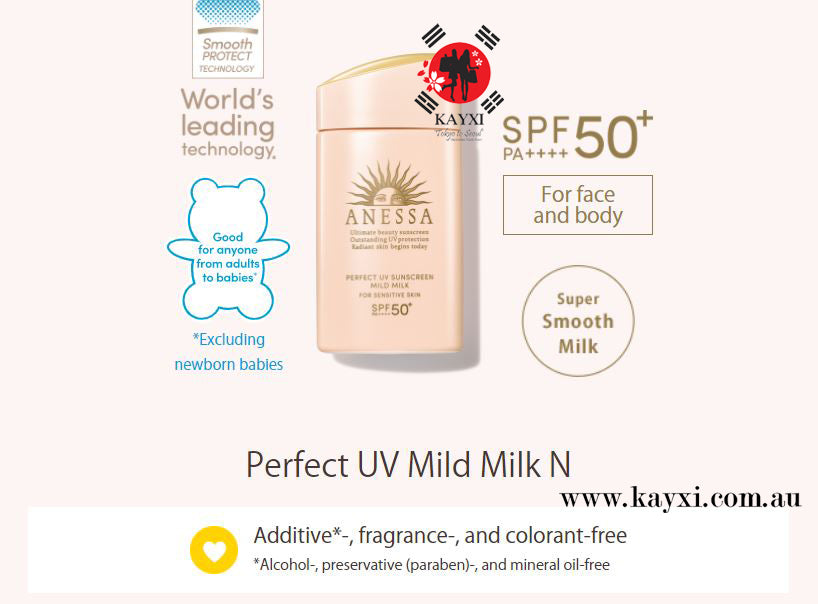 [SHISEIDO] Anessa Perfect UV Sunscreen Mild Milk  60mls