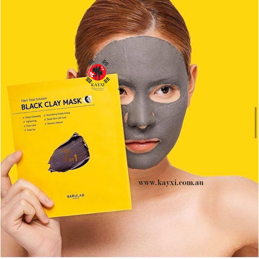 [BARULAB] Black Clay Mask 7 in 1 Solution 1 Sheet / 18g