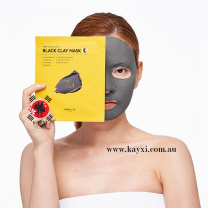 [BARULAB] Black Clay Mask 7 in 1 Solution 1 Sheet / 18g